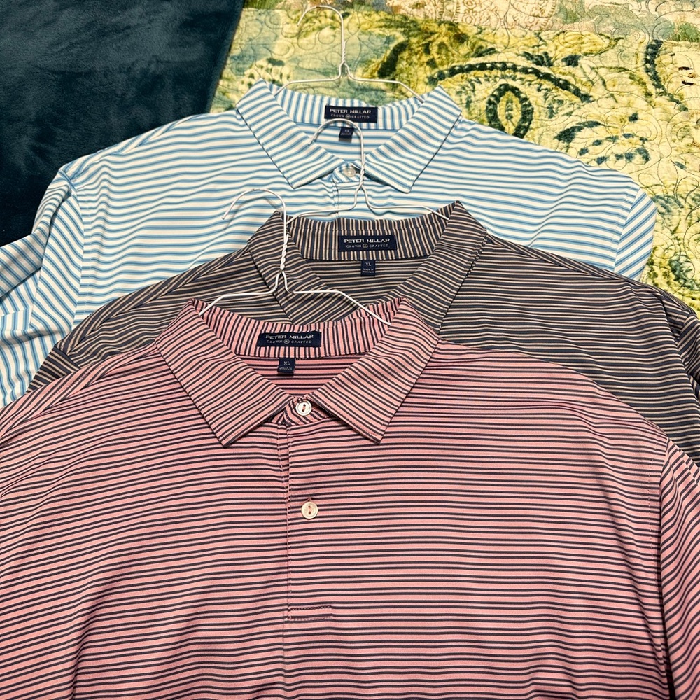 3 Peter Millar Crown Crafted Polos